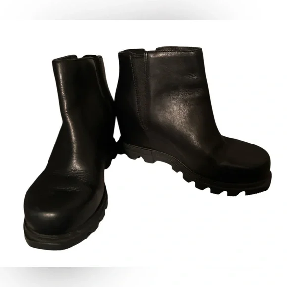 Sorel Joan of Arctic Wedge III Women's 5.5 Zip ankle/Chelsea Boot Black leather - Picture 5 of 9